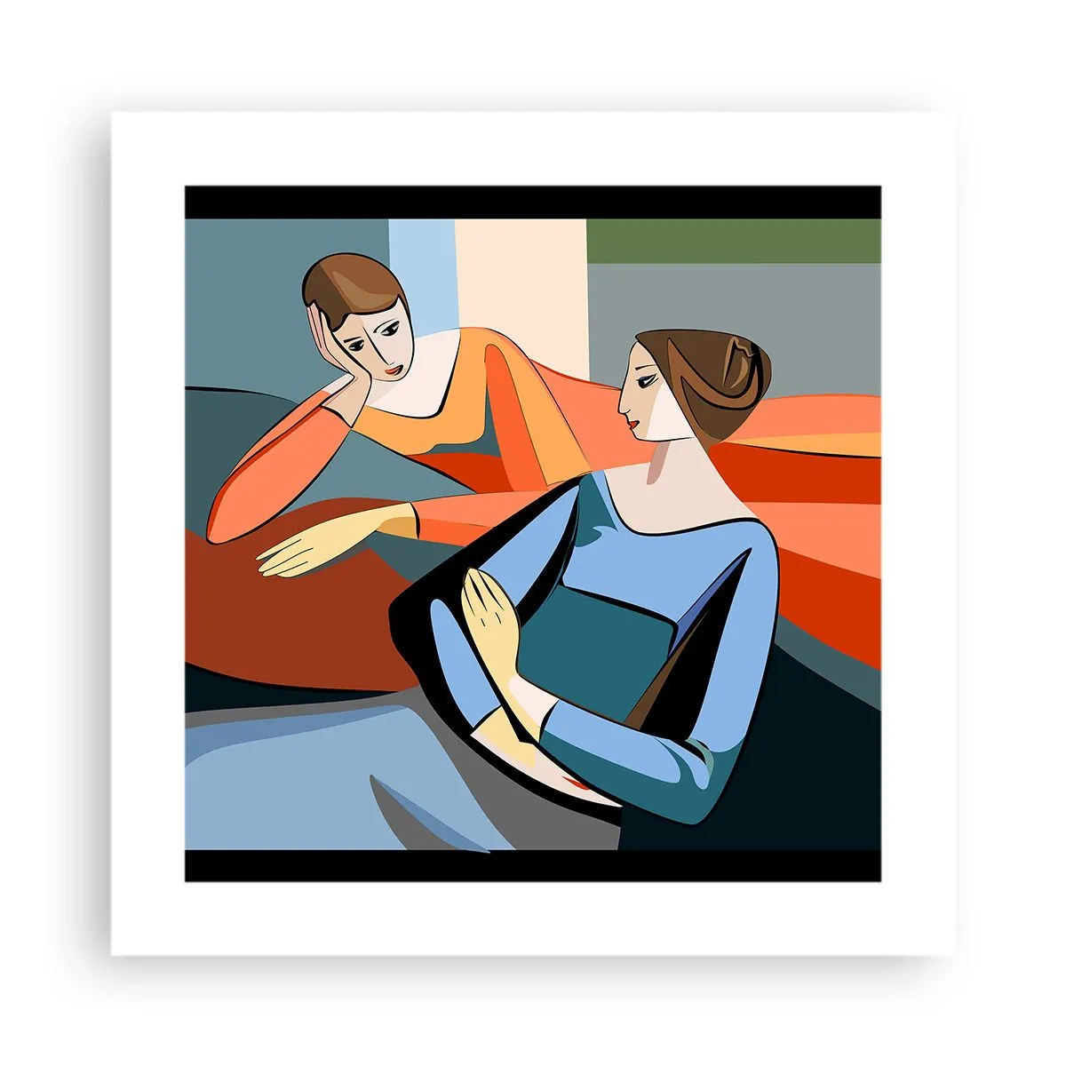 Poster - Un moment de confidențe - 40x40 cm