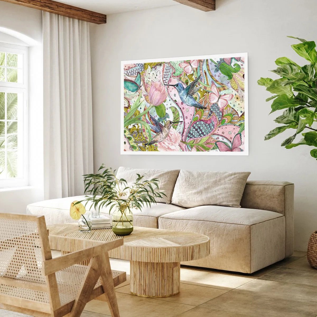 Poster - Încurcat în viță de vie - 70x50 cm