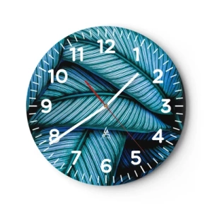Ceas de perete - Ceas pe sticlă - Linii de viață - 40x40 cm