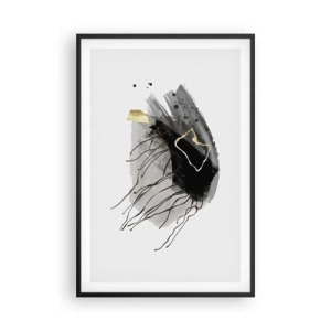 Poster în ramă neagră - Negru și aur - 61x91 cm