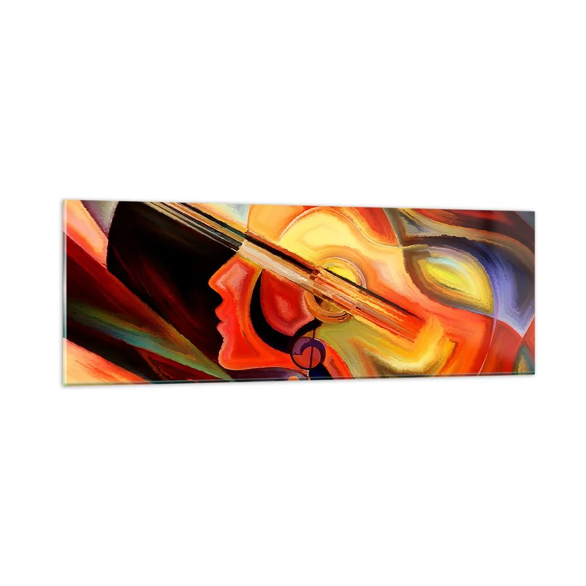 Tablou pe sticlă - Și totul merge bine - 90x30 cm
