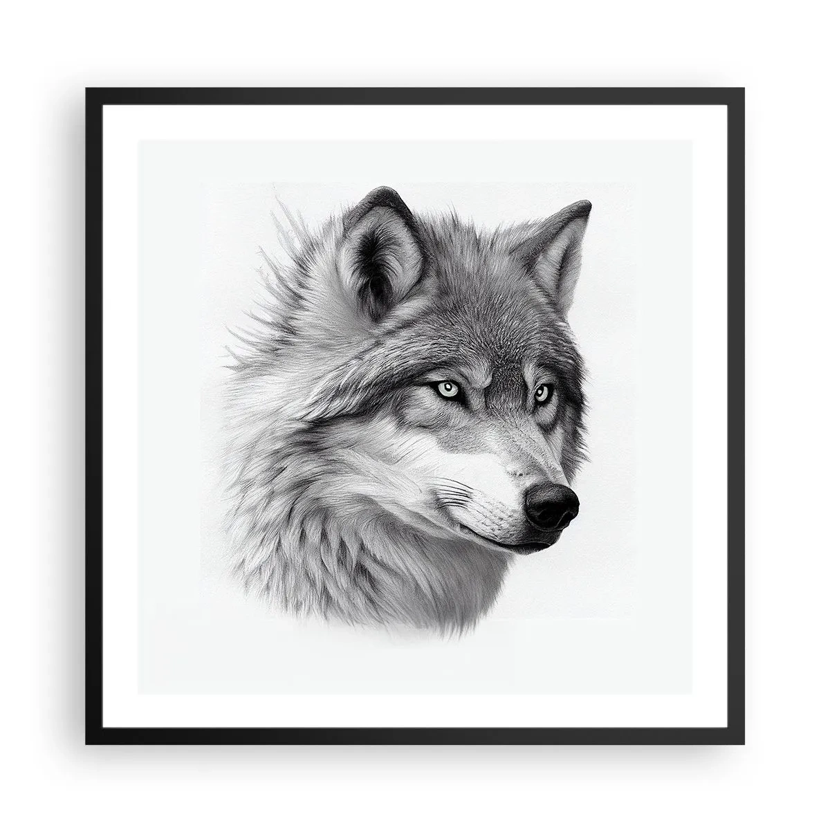 Poster în ramă neagră - Alfa - fără îndoială - 60x60 cm