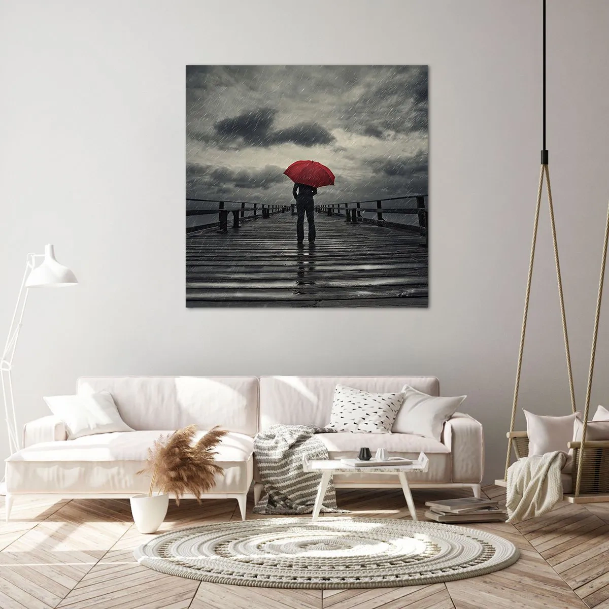 Tablou pe pânză - Nu e nimic dacă plouă - 30x30 cm