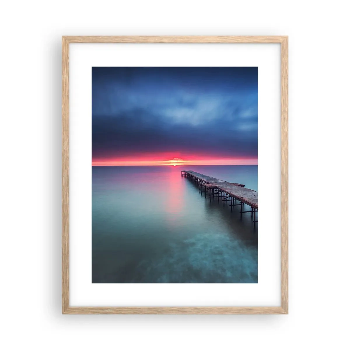 Poster în ramă de stejar deschis - Între cer și pământ - 40x50 cm