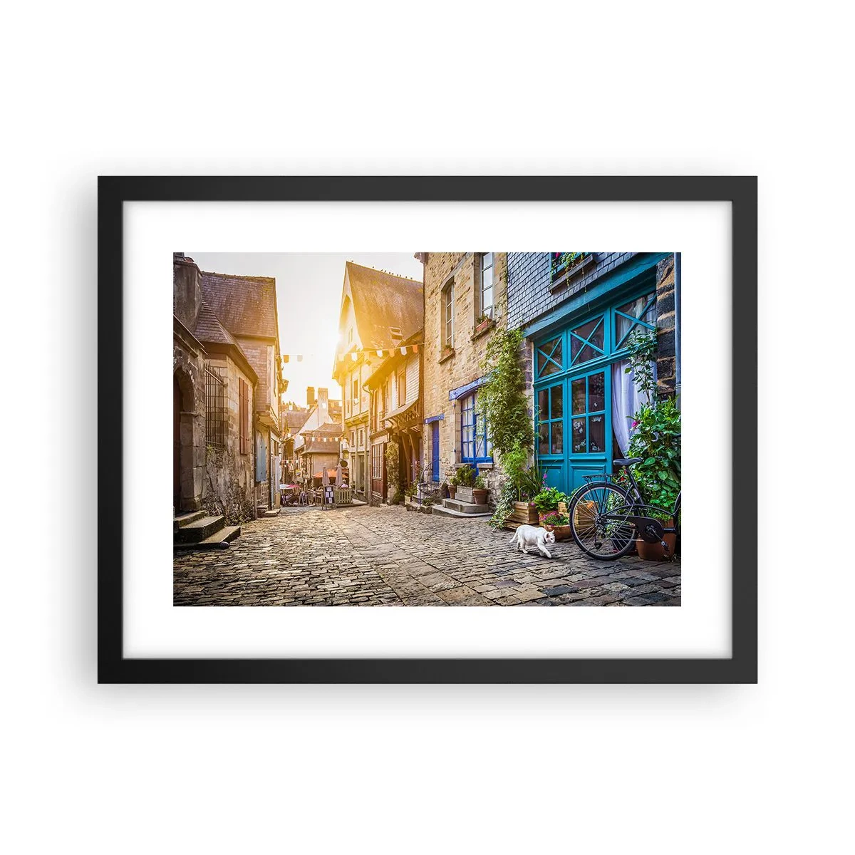 Poster în ramă neagră - Fantoma albă a orașului - 40x30 cm