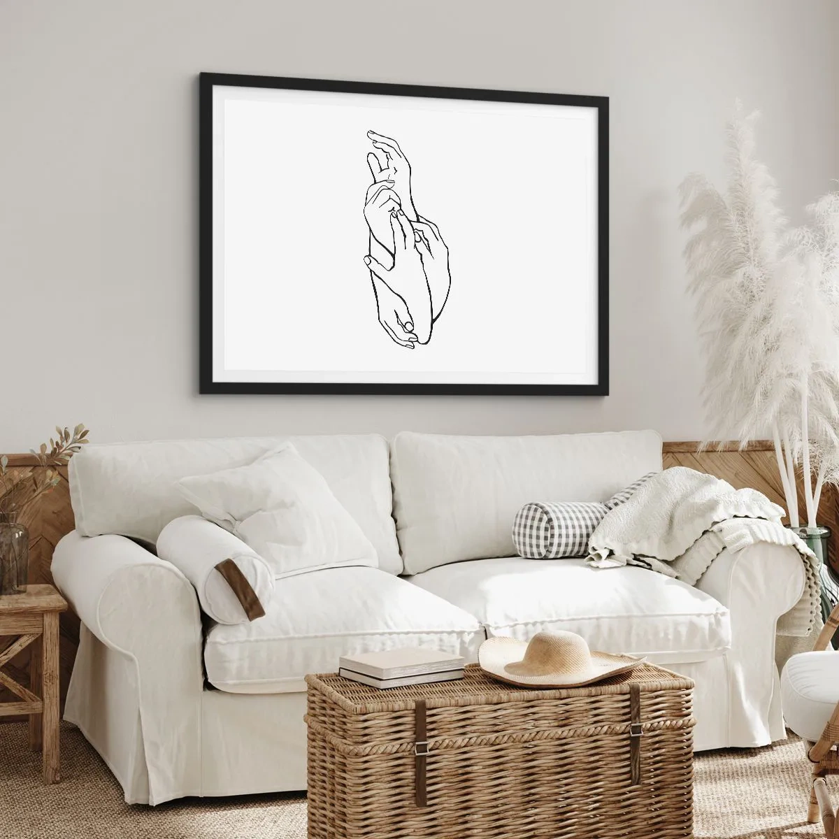 Poster în ramă neagră - Atingere bună - 70x50 cm