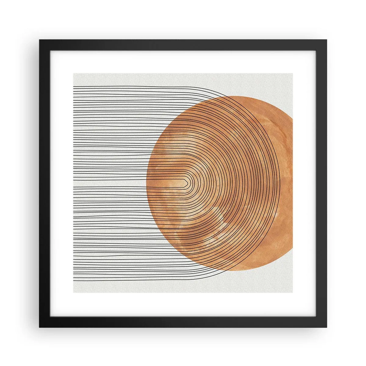 Poster în ramă neagră - Compoziția solară - 40x40 cm