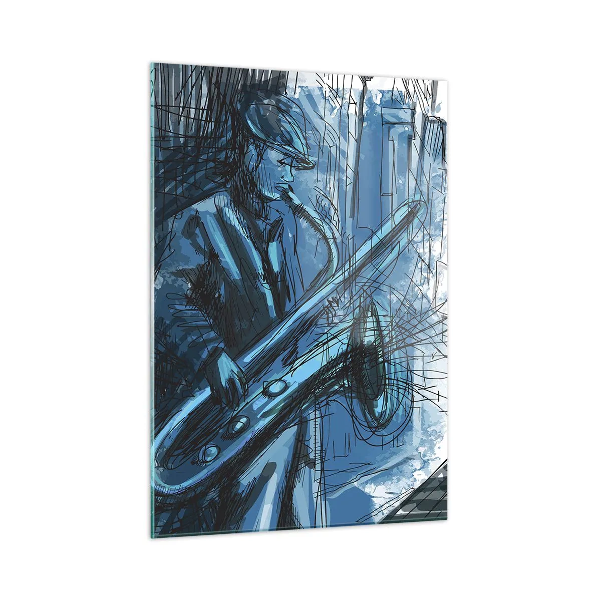 Tablou pe sticlă - Rapsodie urbană - 50x70 cm