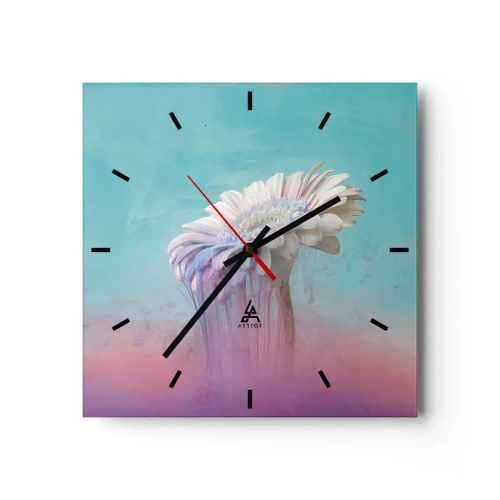 Ceas de perete - Ceas pe sticlă - Viața de după flori - 30x30 cm