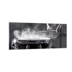 Tablou pe sticlă - Pulsul muzicii - 100x40 cm