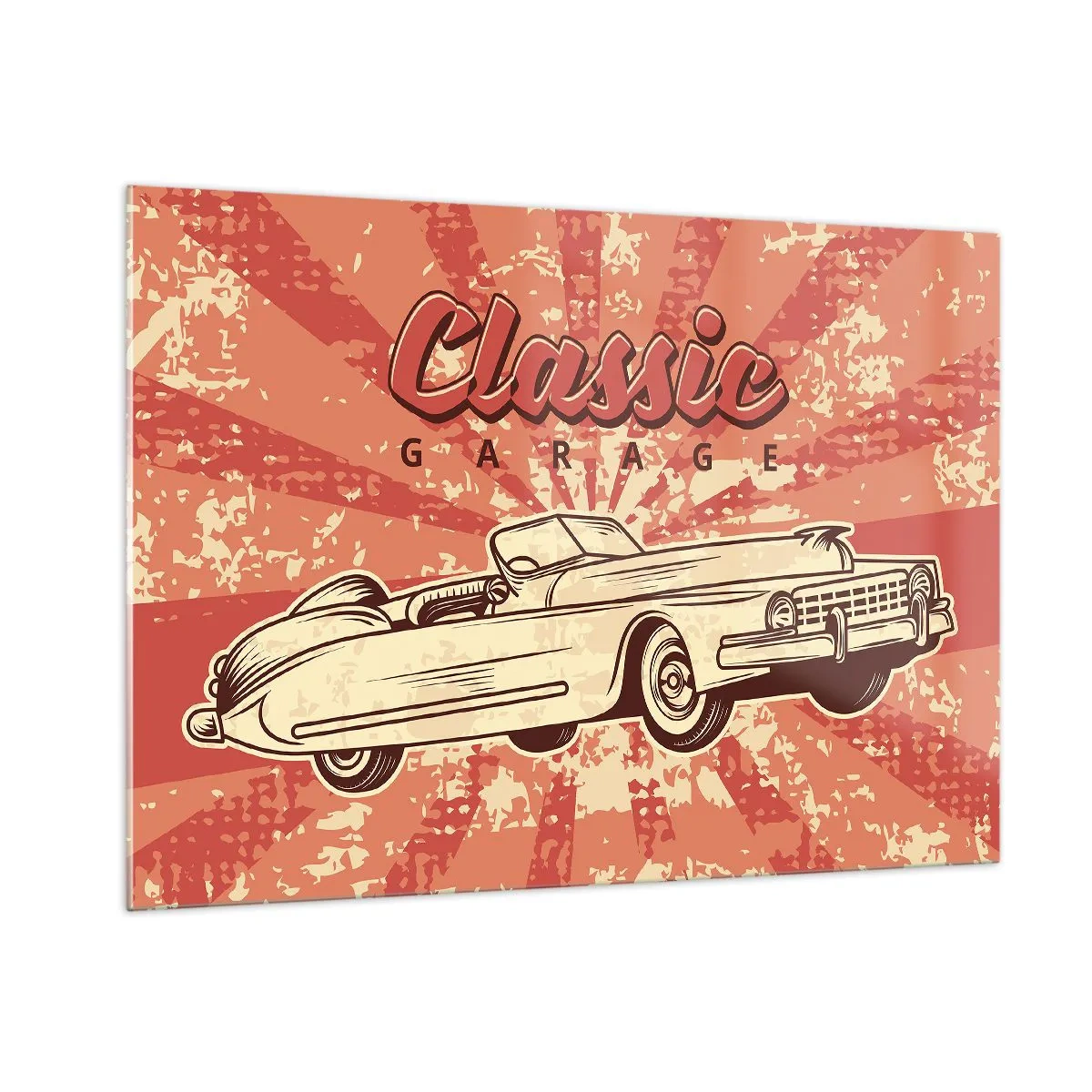 Tablou pe sticlă - Și la radio Elvis - 100x70 cm