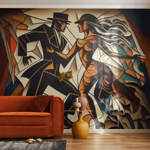 Tapet Autoadeziv Deluxe Sticker - Dans cu pasiune - Cubism, Dans, Cuplu - 250x175 cm