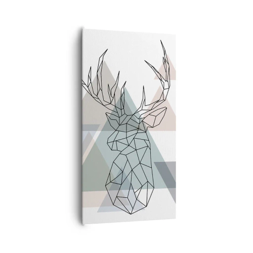 Tablou pe pânză - Într-o pădure geometrică - 65x120 cm