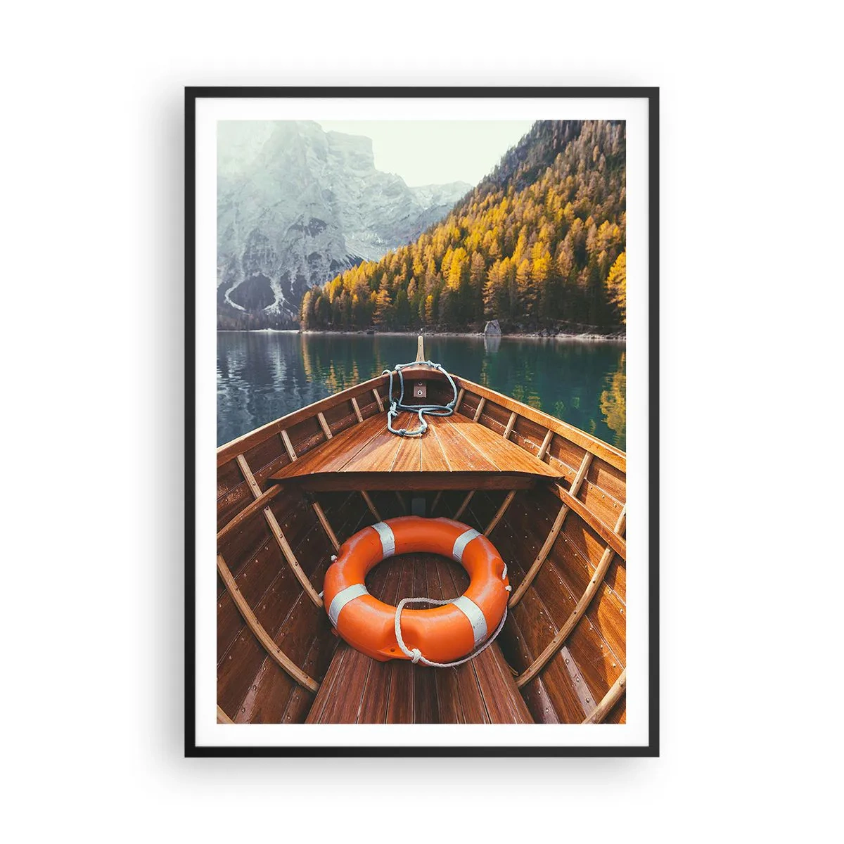 Poster în ramă neagră - Excursie pe munte - 70x100 cm