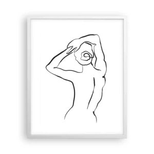 Poster în ramă albă - Nud de dimineață - 40x50 cm