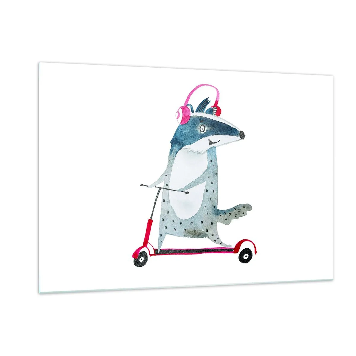 Tablou pe sticlă - Bucurie de bursuc - 120x80 cm