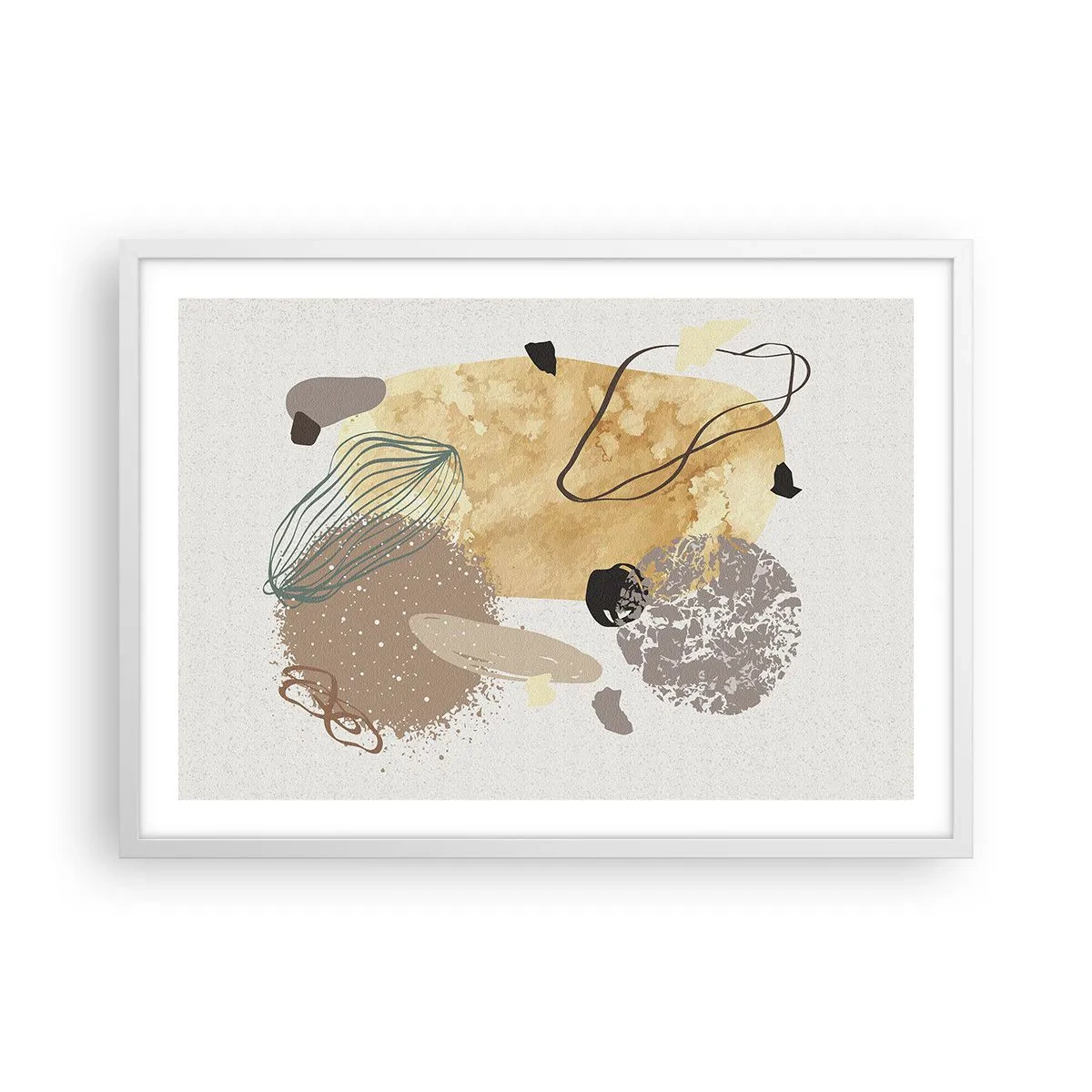 Poster în ramă albă - Fluiditatea aplicată - 70x50 cm