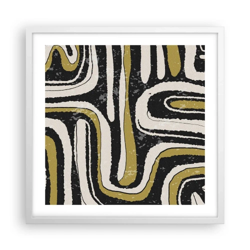 Poster în ramă albă - Compoziție: pasaje și alei - 50x50 cm