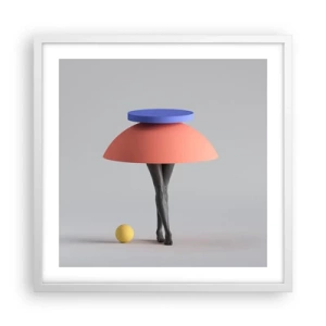 Poster în ramă albă - Compoziție suprarealistă - 50x50 cm