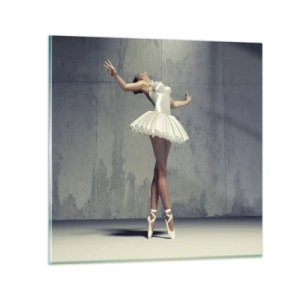 Tablou pe sticlă - Ușoară ca o pasăre - 60x60 cm