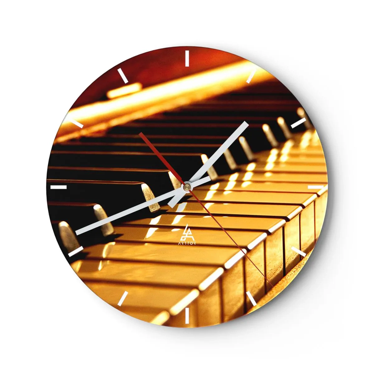 Ceas de perete - Ceas pe sticlă - Posibilități nelimitate - 40x40 cm