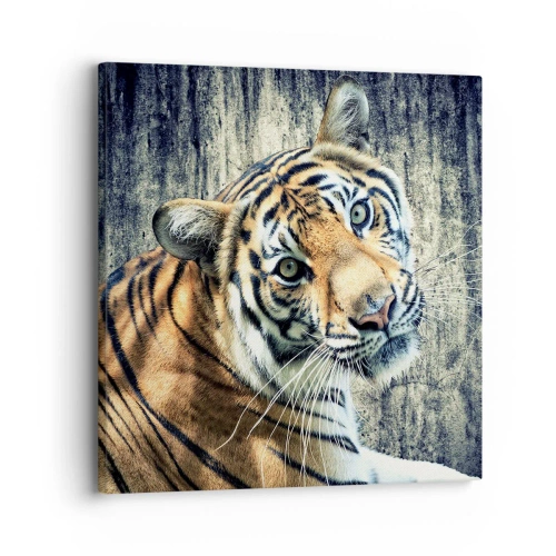 Tablou pe pânză - Portret în fluxuri de lumină - 30x30 cm