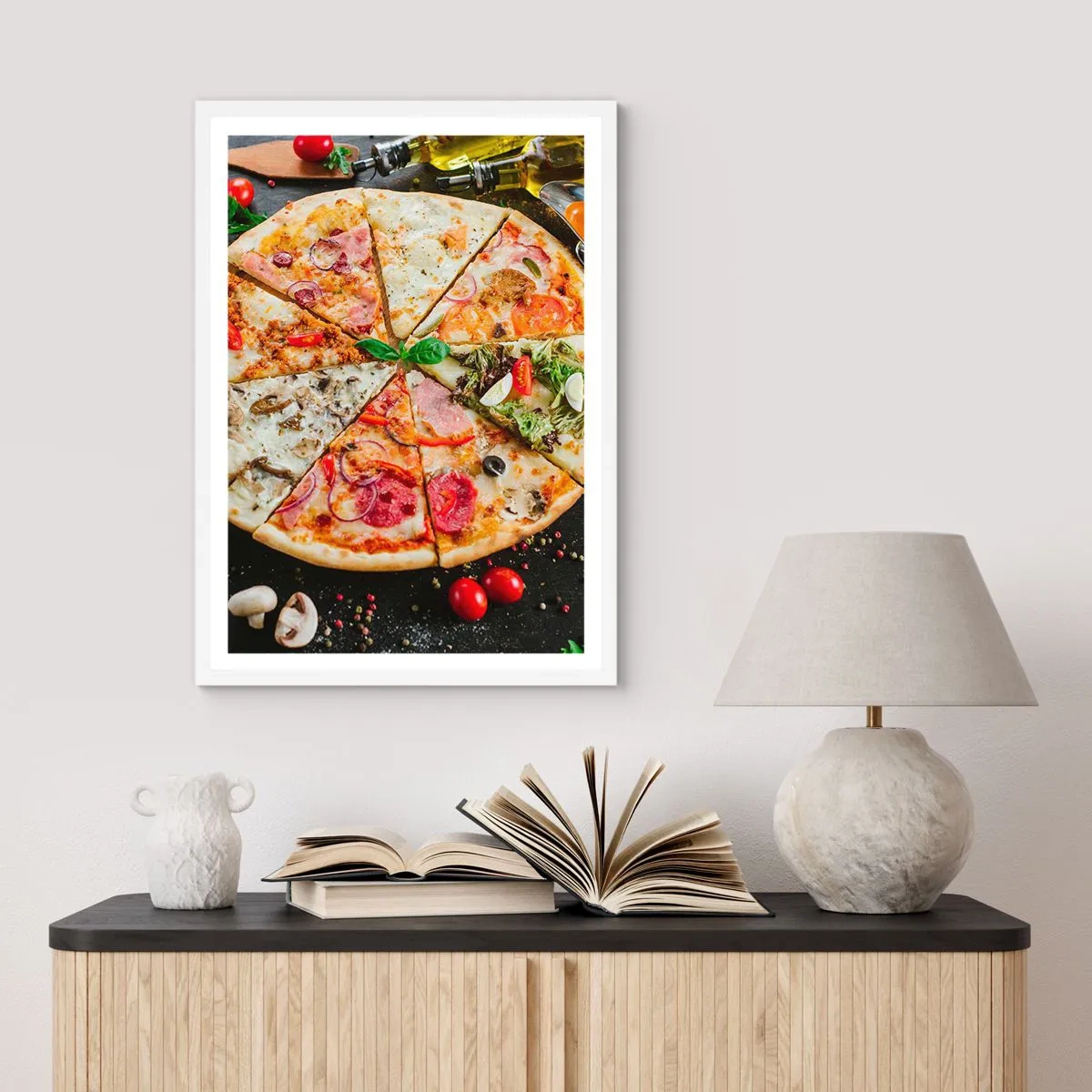 Poster în ramă albă - Un evantai de arome - 30x40 cm