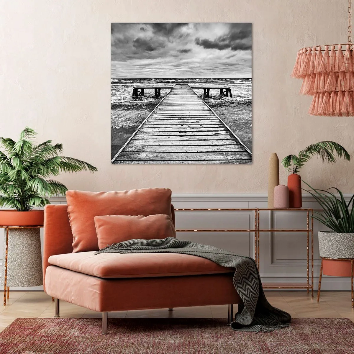 Tablou pe pânză - Aștept ca vântul să fugărească... - 70x70 cm