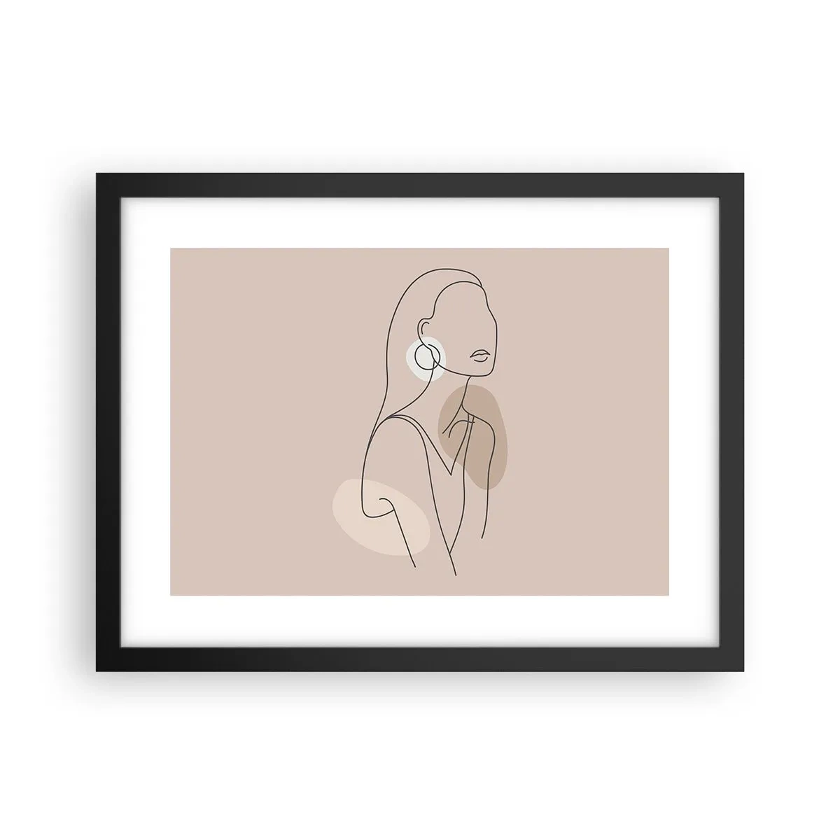 Poster în ramă neagră - Icoana fecioarei - 40x30 cm