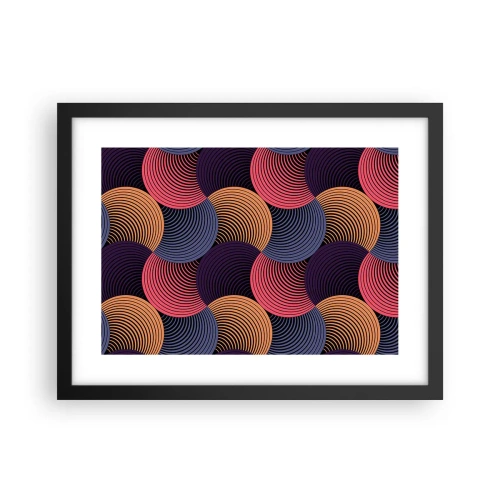 Poster în ramă neagră - Într-un ritm de cerc - 40x30 cm