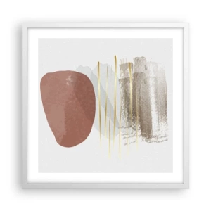 Poster în ramă albă - Colonadă abstractă - 50x50 cm