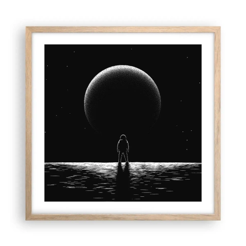 Poster în ramă de stejar deschis - Față în față - 50x50 cm