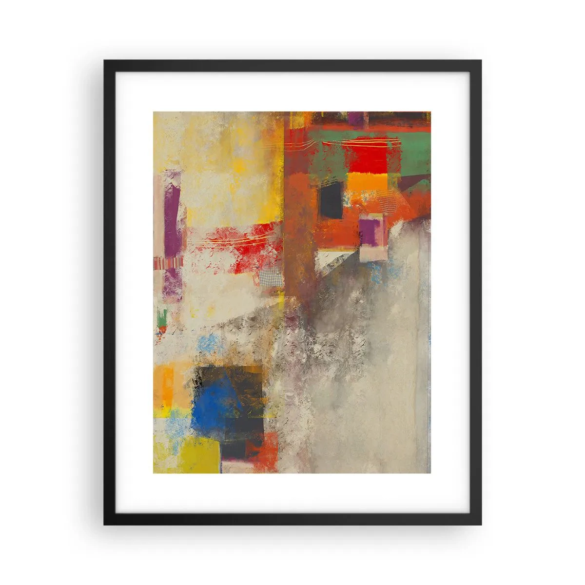 Poster în ramă neagră - Geometria culorilor - 40x50 cm
