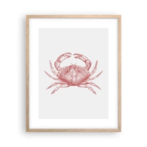 Poster în ramă de stejar deschis - Crab peste crabi - 40x50 cm