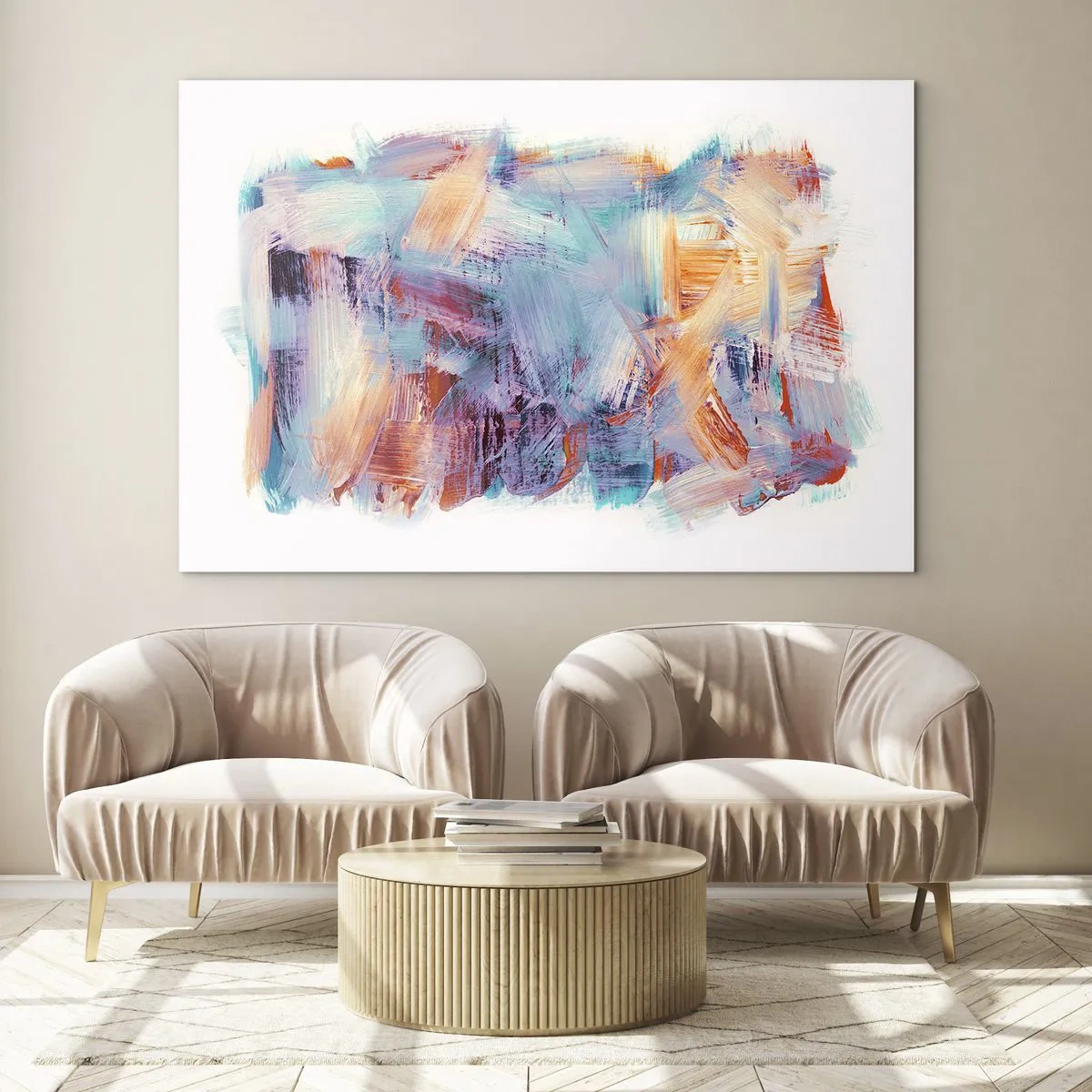 Tablou pe sticlă - O dezordine colorată - 120x80 cm