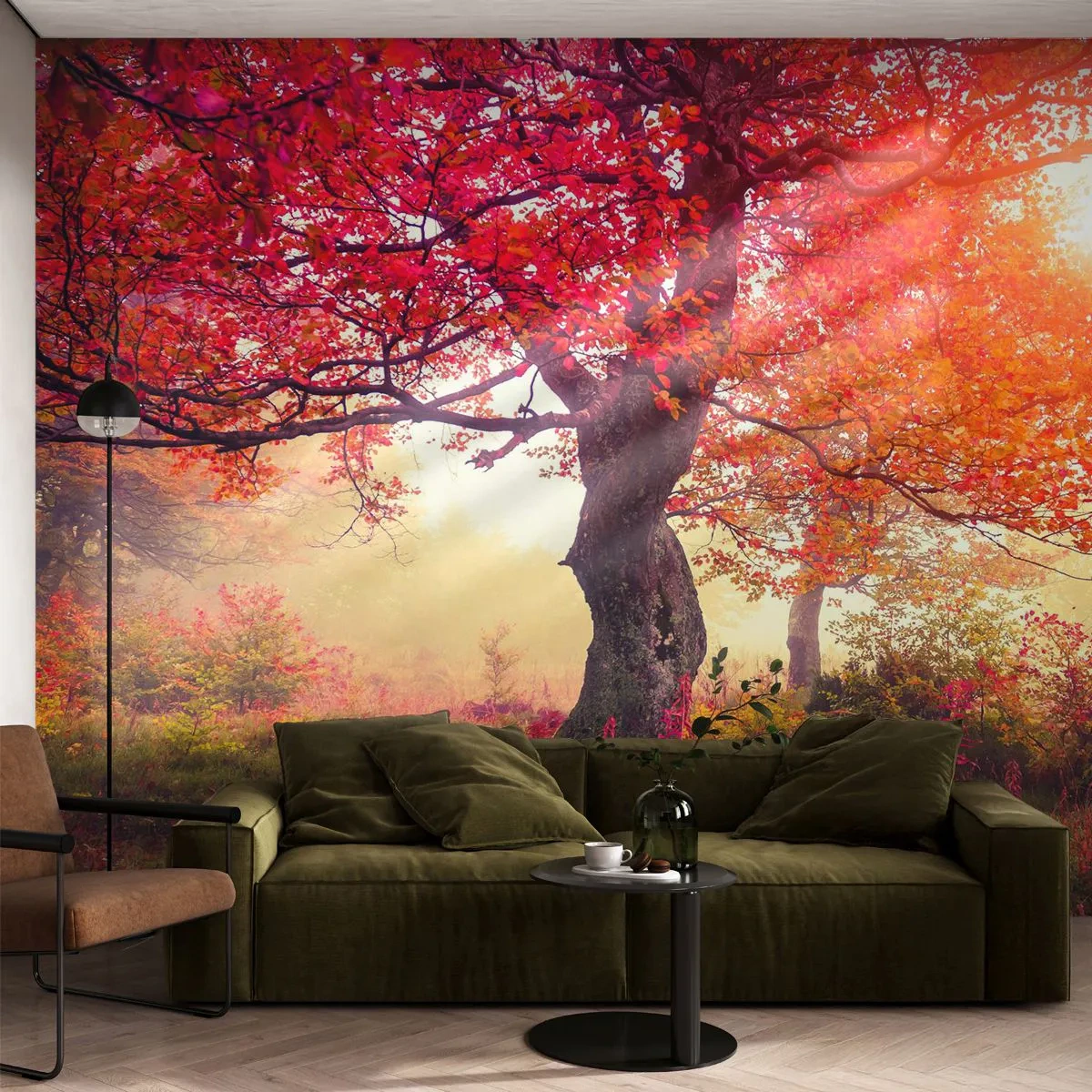 Tapet Premium Sand - O frenezie de înflorire - Peisaj, Parc, Flori - 100x70 cm