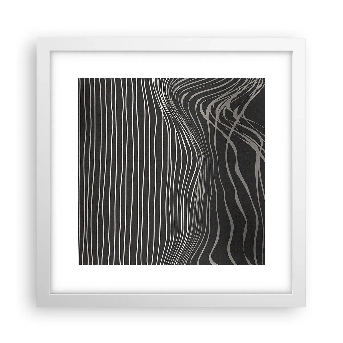 Poster în ramă albă - Ritm și accent - 30x30 cm