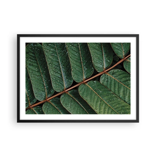 Poster în ramă neagră - Într-un ritm verde - 70x50 cm