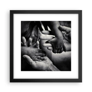 Poster în ramă neagră - A fi om - 30x30 cm
