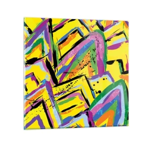 Tablou pe sticlă - Strigă de bucurie - 60x60 cm