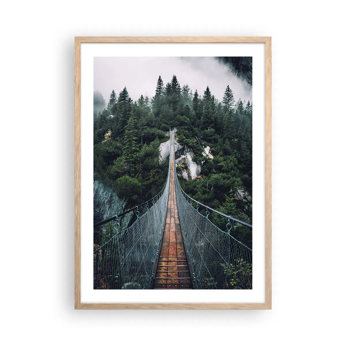 Poster în ramă de stejar deschis - Numai pentru vulturi - 50x70 cm