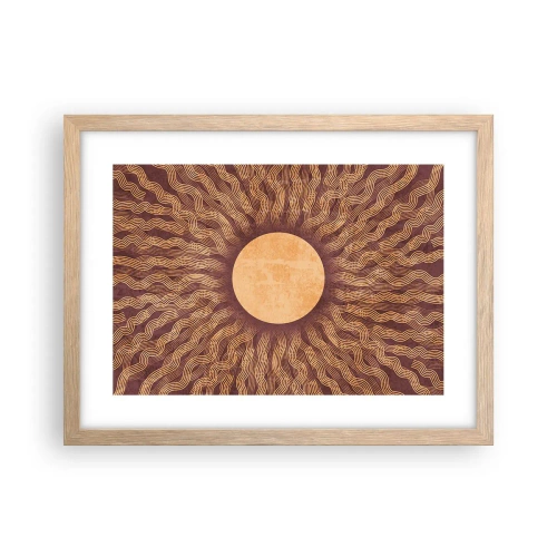 Poster în ramă de stejar deschis - Icoana soarelui - 40x30 cm