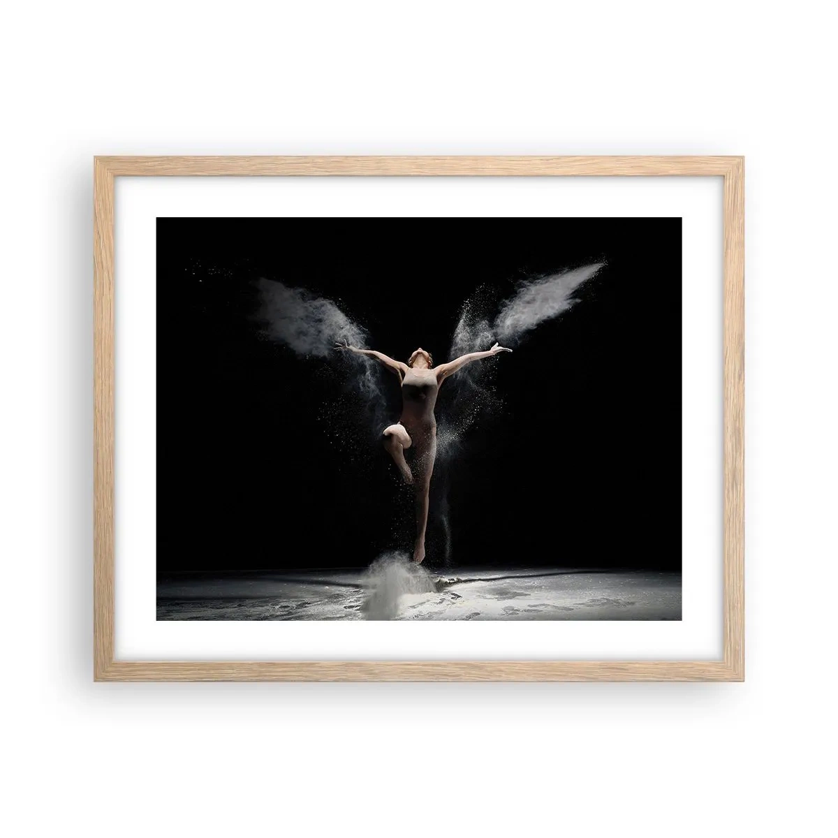 Poster în ramă de stejar deschis - Elfii există - 50x40 cm