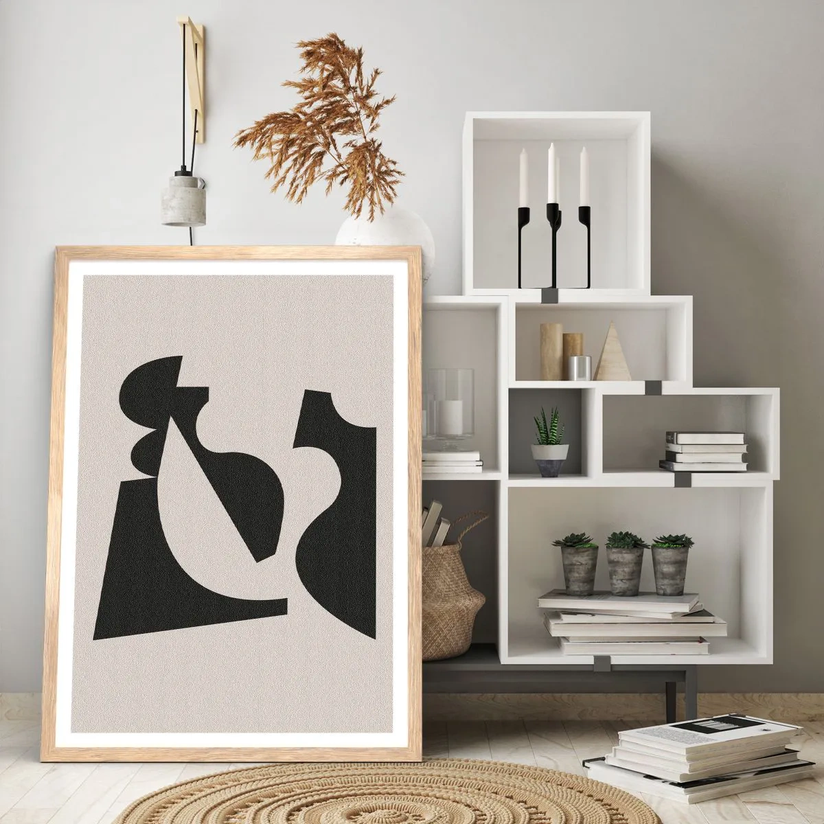 Poster în ramă de stejar deschis - Pentru autoasamblare - 50x70 cm