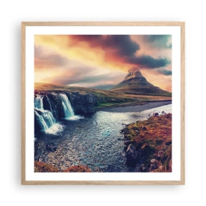 Poster în ramă de stejar deschis - În măreția naturii - 60x60 cm