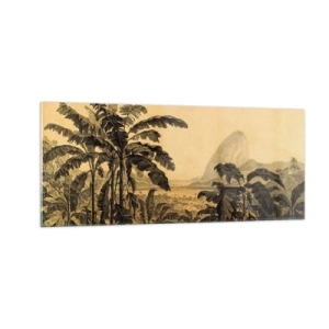 Tablou pe sticlă - În stil colonial - 100x40 cm