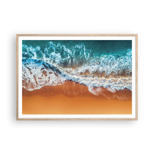 Poster în ramă de stejar deschis - Întotdeauna în tandem - 100x70 cm