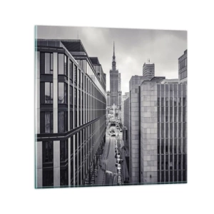 Tablou pe sticlă - Vale citadină din Varșovia - 40x40 cm