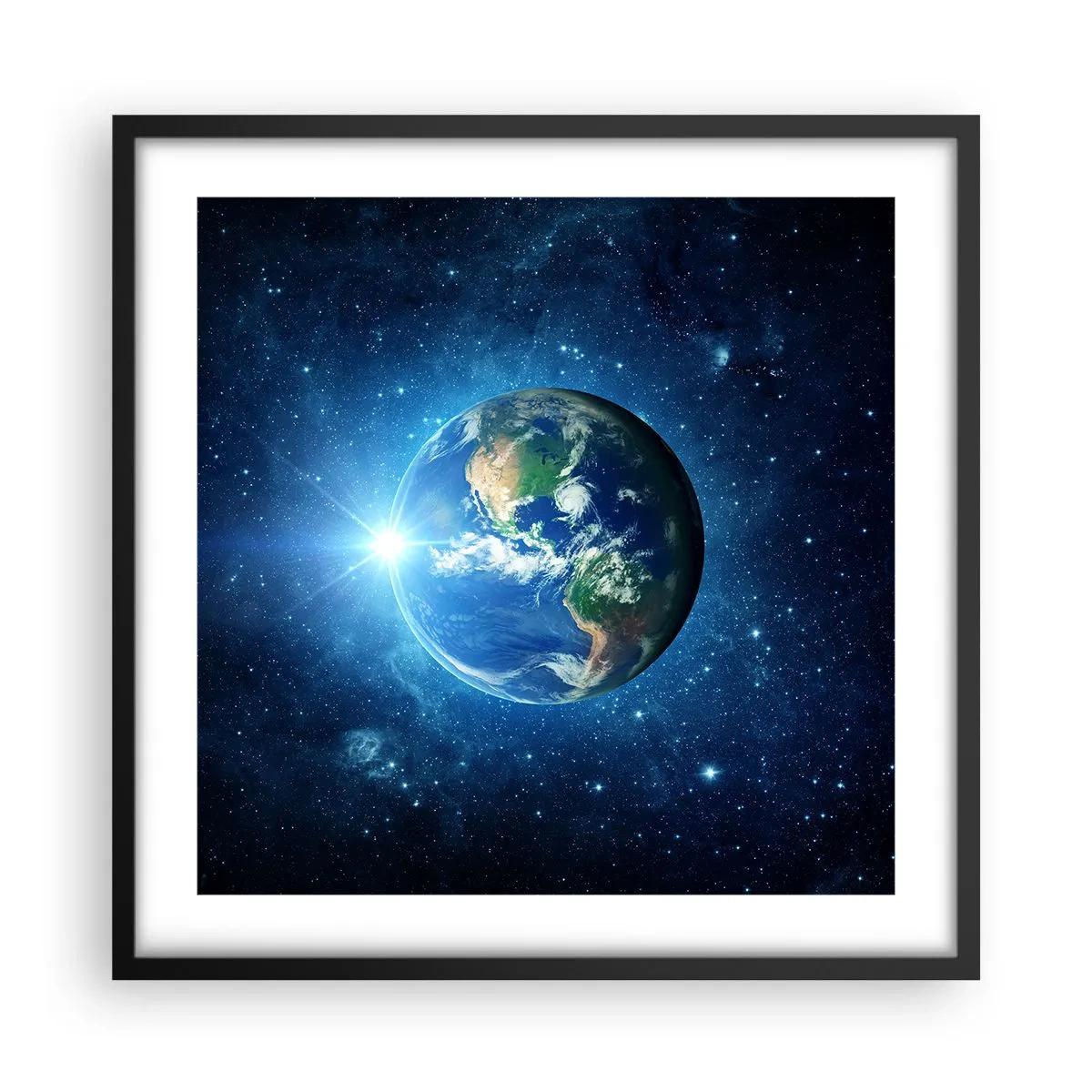 Poster în ramă neagră - Suntem în ceruri - 50x50 cm