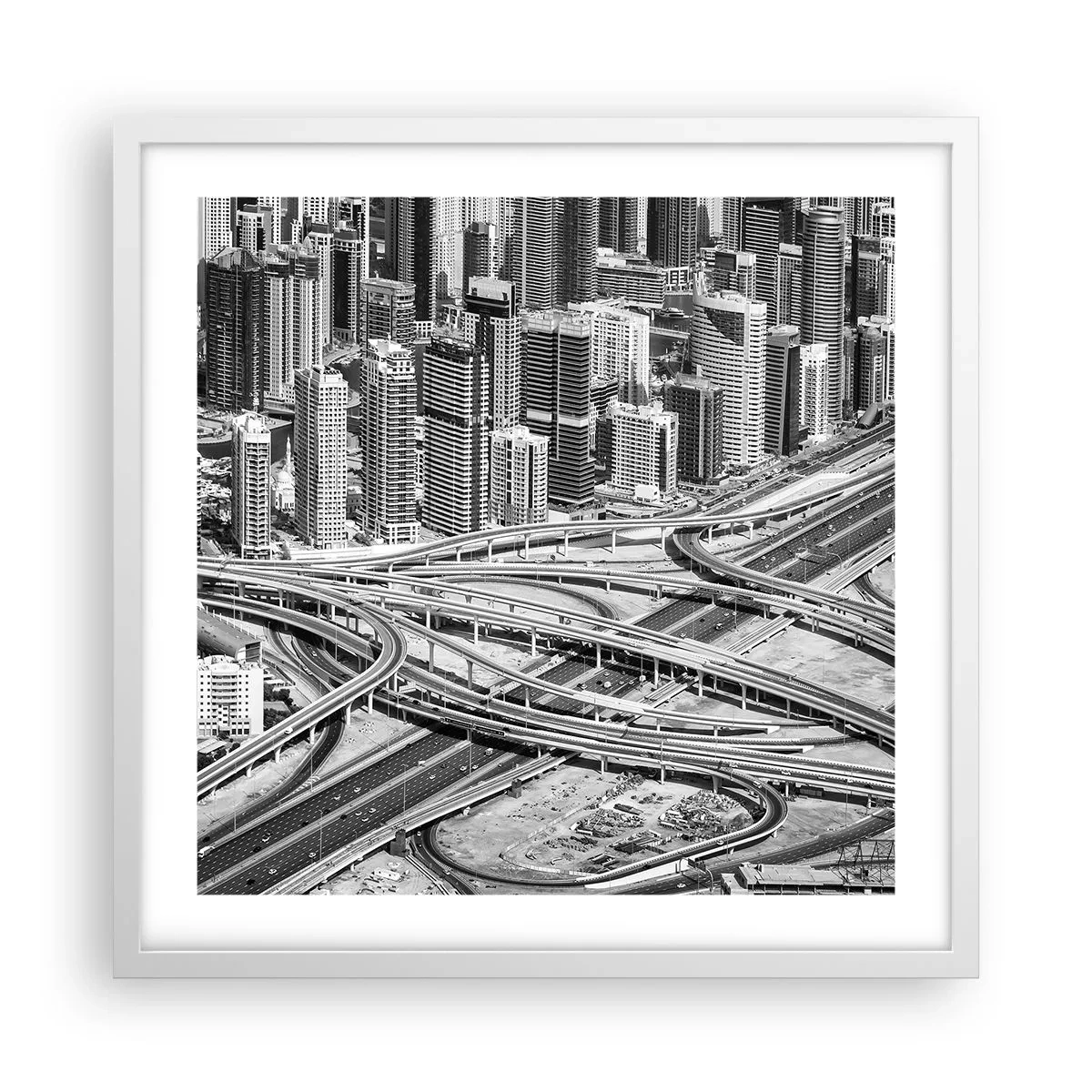 Poster în ramă albă - Dubai - orașul imposibil - 50x50 cm